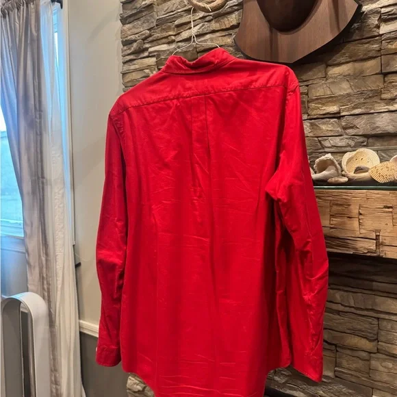 Ralph Lauren Men's Vibrant Red Button Down Shirt - Picture 2 of 5